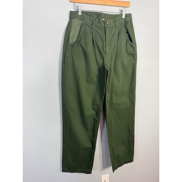 Free People Cya Later Skate Trouser Size 6 Forest Green - Picture 2 of 6